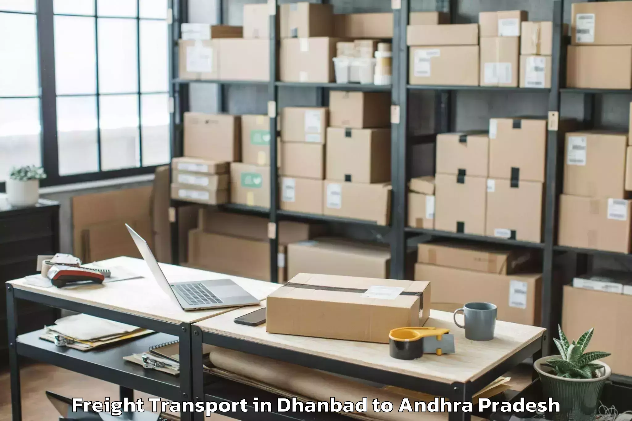 Book Dhanbad to Muttukuru Freight Transport Online